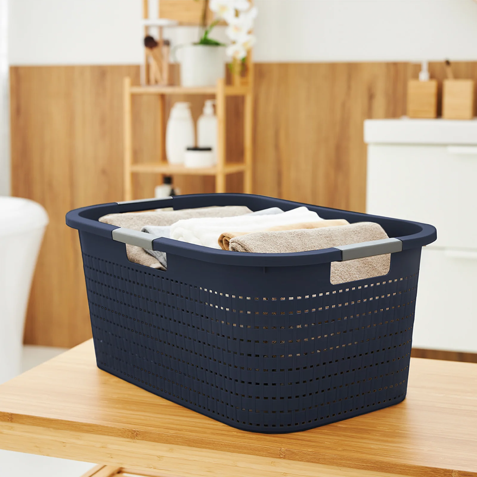 Rotho Kosz Na Pranie Clean Country 40 L, Cappuccino - Image 18