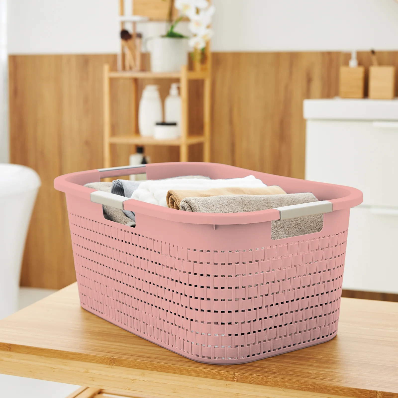 Rotho Kosz Na Pranie Clean Country 40 L, Cappuccino - Image 23