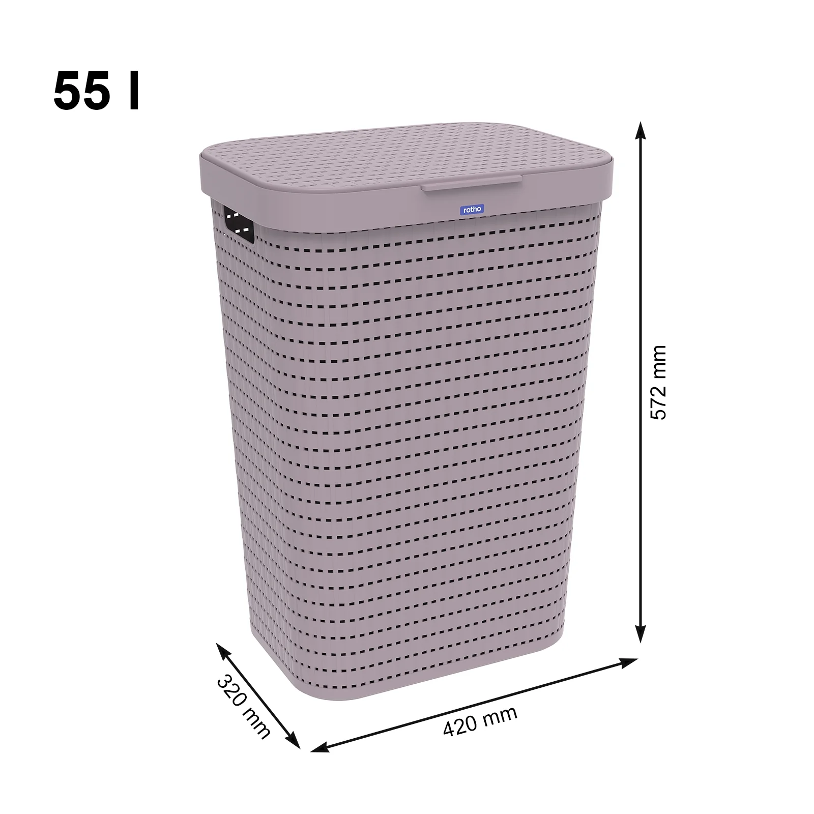 Kosz na pranie bieliznę z pokrywą 55 L COUNTRY - Image 29