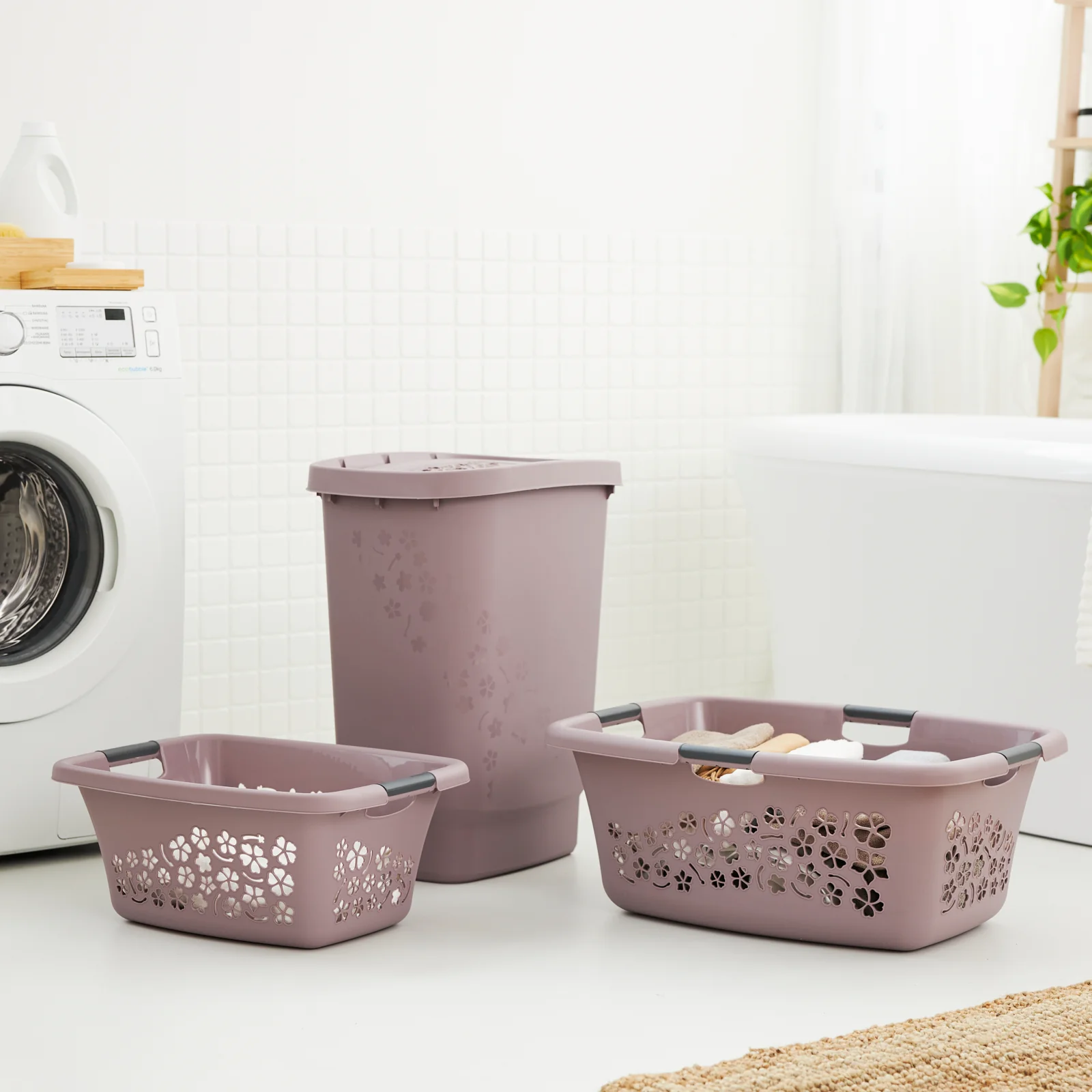 Kosz na pranie bieliznę do magla FLOWERS 25L - Image 32