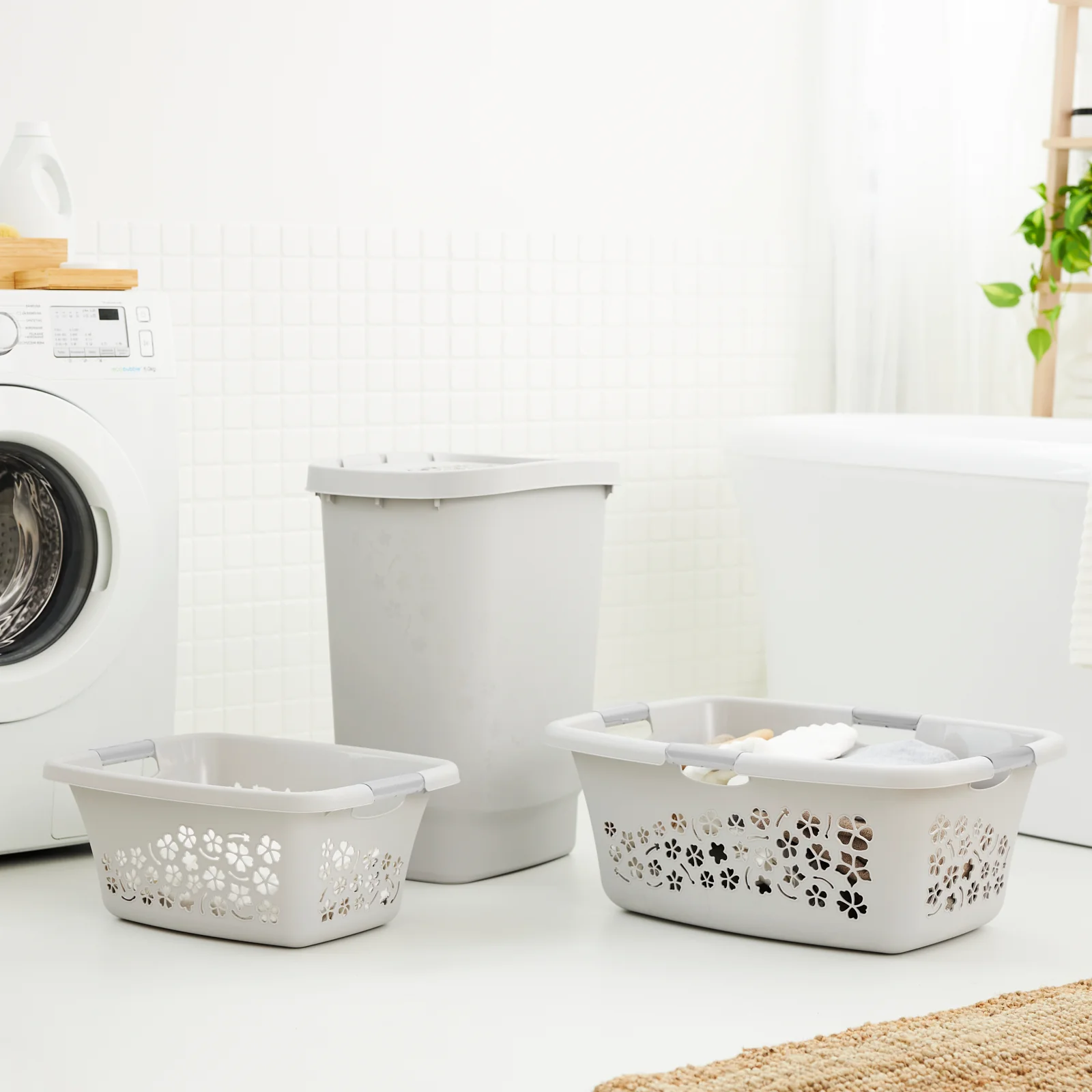 Kosz na pranie bieliznę do magla FLOWERS 25L - Image 33