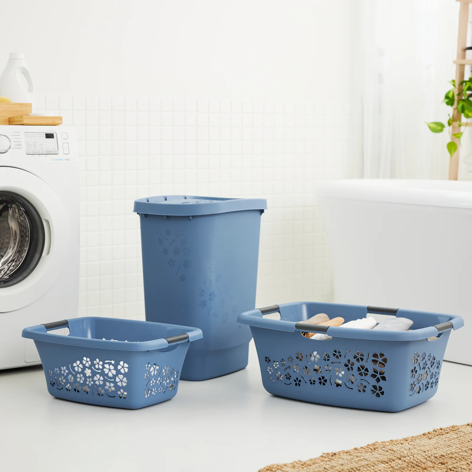 Kosz na pranie bieliznę do magla FLOWERS 50L - Image 31
