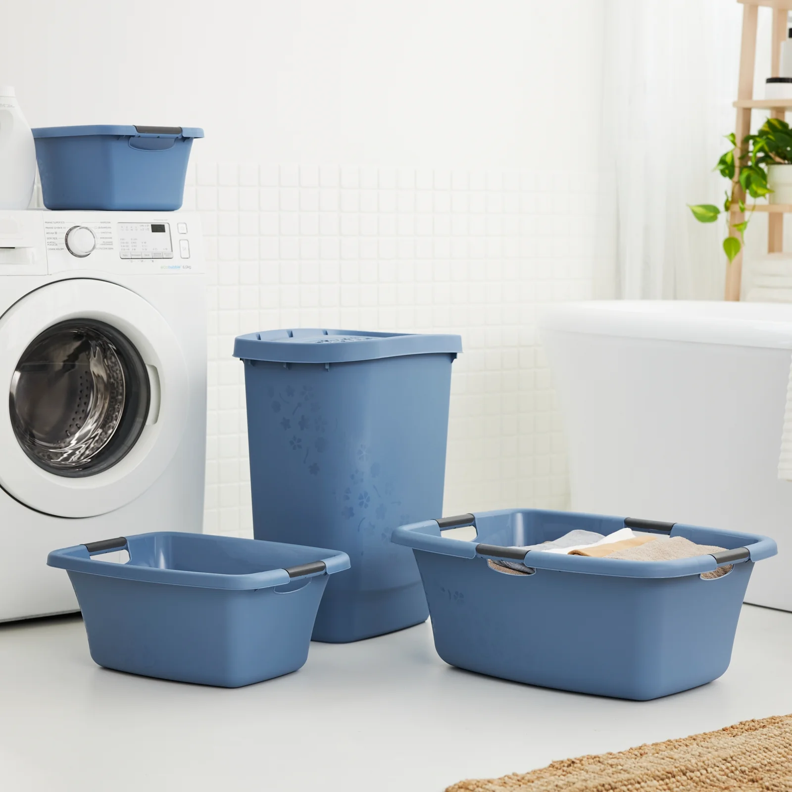 Kosz na pranie bieliznę do magla FLOWERS 50L - Image 10