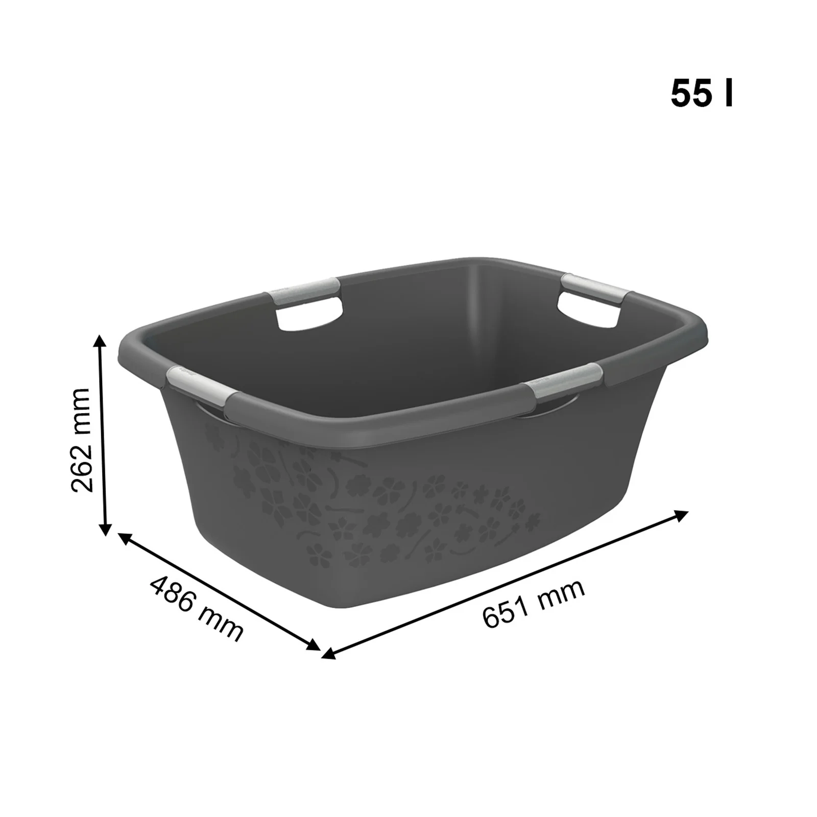 Kosz na pranie bieliznę do magla FLOWERS 50L - Image 9