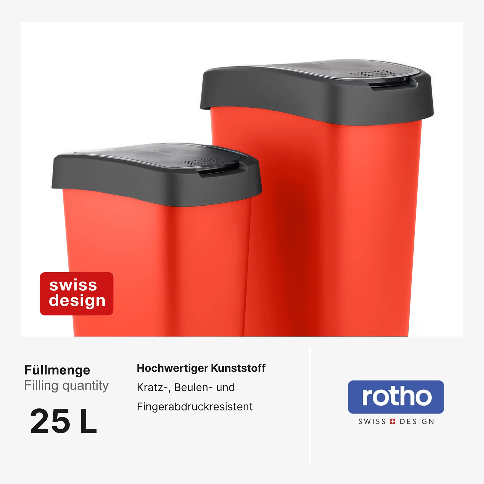 Kosz na śmieci 25 L TWIST srebrny metalizowany - Image 20