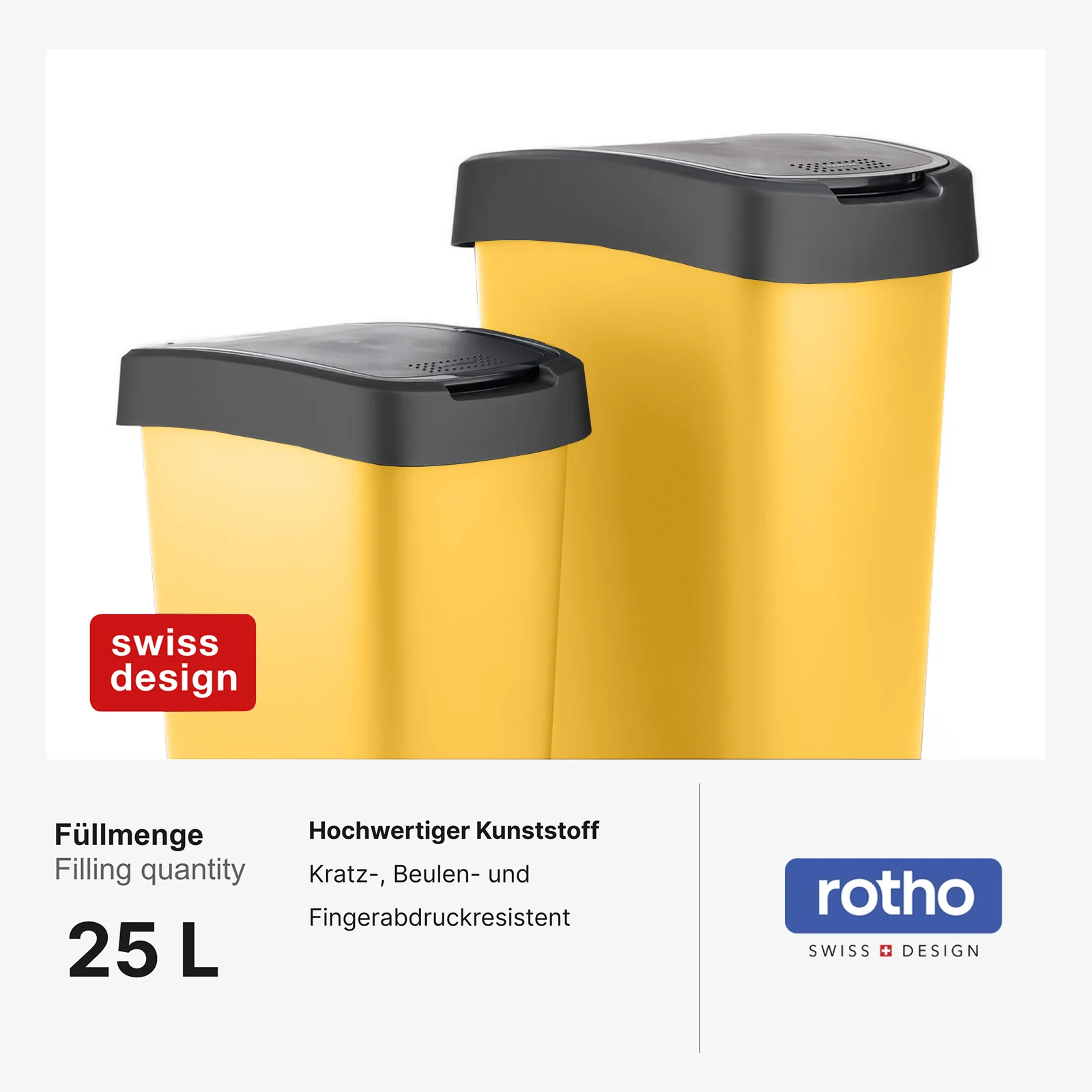 Kosz na śmieci 25 L TWIST srebrny metalizowany - Image 4