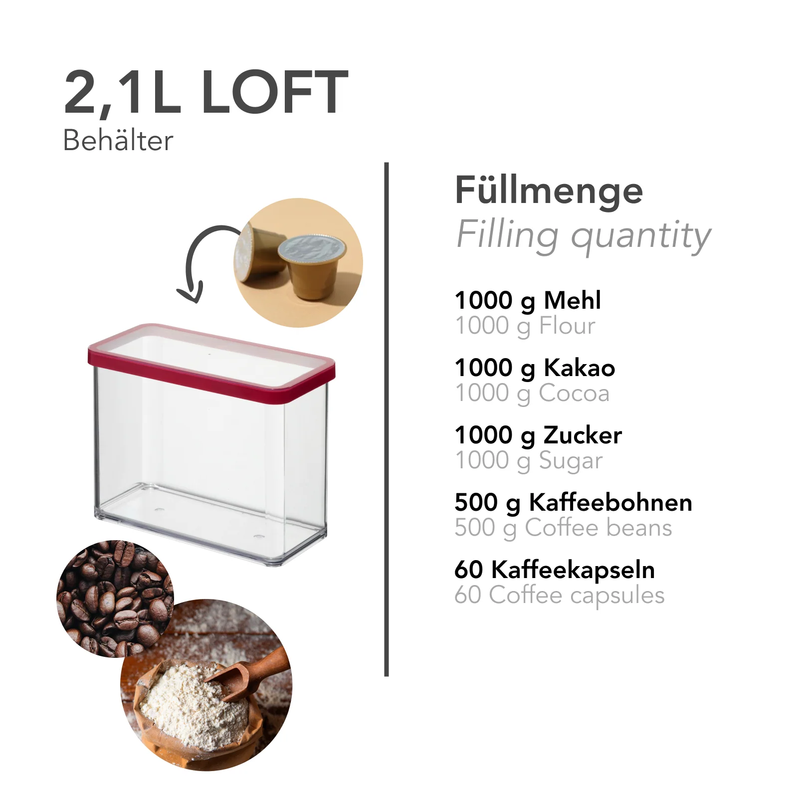 Rotho Loft prostokątne pudełko 2,1l z pokrywką i uszczelką - Image 21