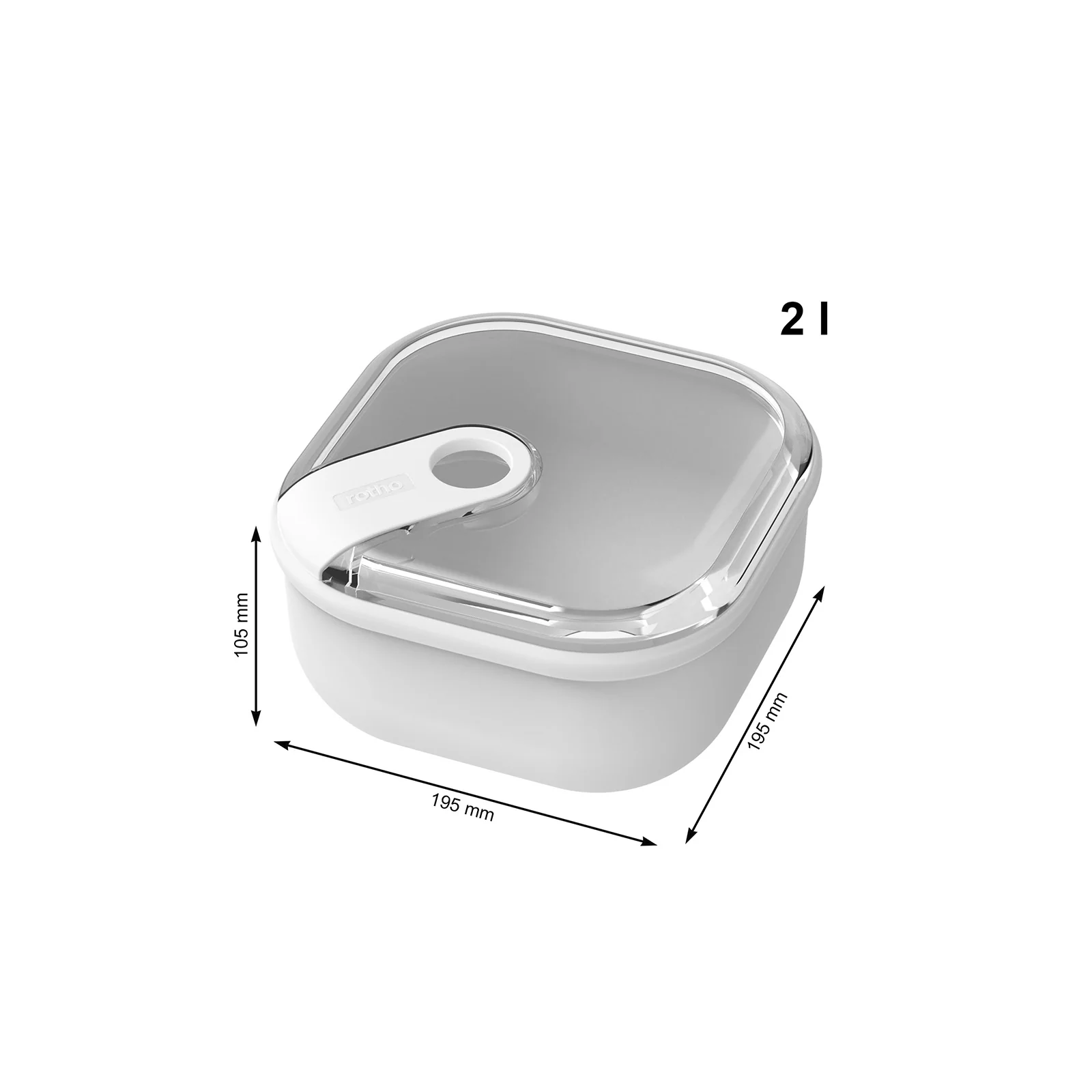 Zestaw 2 sztuk pojemników Rotho ELA Fresh Food Box - Image 4